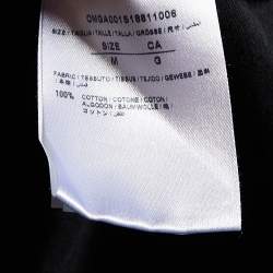 Off-White Black Cotton Firetape Printed Button Front Oversized Shirt M
