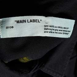 Off-White Black Cotton Firetape Printed Button Front Oversized Shirt M
