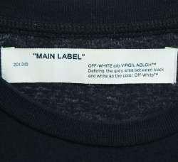 Pre Owned Off-White Black Graphic Logo Print Cotton Half Sleeve T-Shirt S