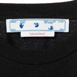 Pre Owned Off-White Black Alien Arrow Print Cotton Half Sleeve T-Shirt XS