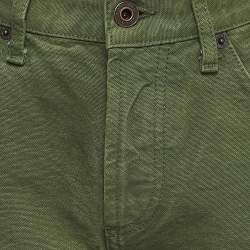 Off-White Military Green Distressed Denim Jeans M Waist 32"