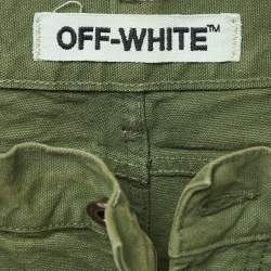 Off-White Military Green Distressed Denim Jeans M Waist 32"