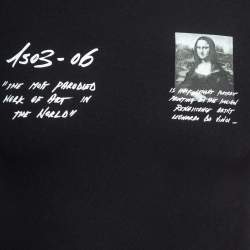 Pre Owned Off-White Black Monalisa Print Cotton Long Sleeve T-Shirt XS