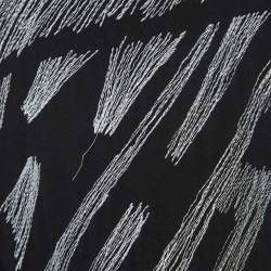 Pre Owned Off-White Black Embroidered Cotton Crew Neck T-Shirt XS