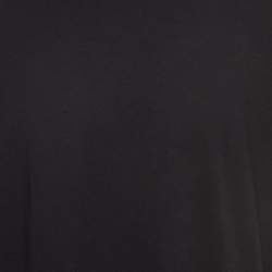 Pre Owned Off-White Black Embroidered Cotton Crew Neck T-Shirt XS