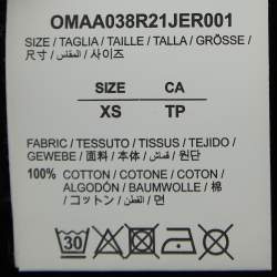 Pre Owned Off-White Black Monalisa Print Cotton Crew Neck T-Shirt XS