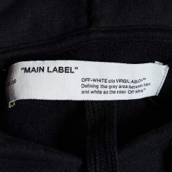 Off-White Black Cotton Universal Key Embroidered Hoodie M