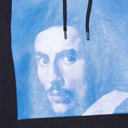 Pre Owned Off-White Black Diagonal Bernini Cotton Hooded Sweatshirt L