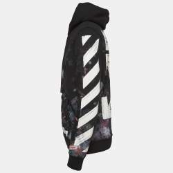 Off-White Black Galaxy Brushed Cotton Zip-Up Hoodie S