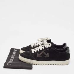 Off-White Black Leather and Suede Vulcanized Sneakers Size 41