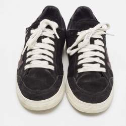 Off-White Black Leather and Suede Vulcanized Sneakers Size 41