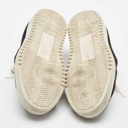 Off-White Black Leather and Suede Vulcanized Sneakers Size 41