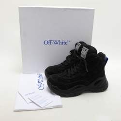 Off-White Black Nylon and Suede Hiker Boots Size 39