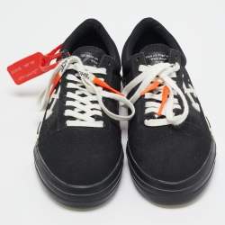 Off-White Black Canvas Vulc Lace Up Sneakers Size 43