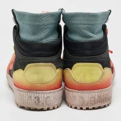 Pre Owned Off-White Multicolor Nubuck Leather Off Court High Top Sneakers Size 44