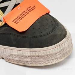 Pre Owned Off-White Multicolor Nubuck Leather Off Court High Top Sneakers Size 44