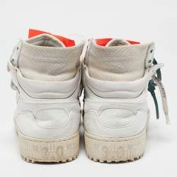 Off-White White Leather and Canvas 3.0 Off Court Sneakers Size 39