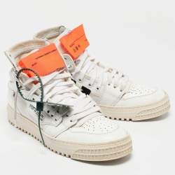 Off-White White Leather and Canvas 3.0 Off Court Sneakers Size 39