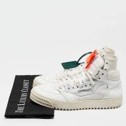Off-White White Leather and Canvas 3.0 Off Court Sneakers Size 39
