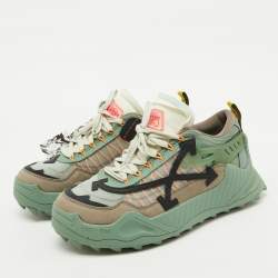 Off-White Multicolor Mesh and Leather Odsy 1000 Sneakers Size 46