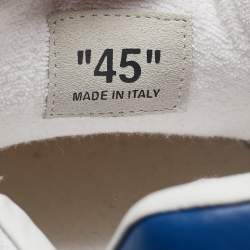 Off-White White/Blue Canvas and Suede 5.0 Sneakers Size 45