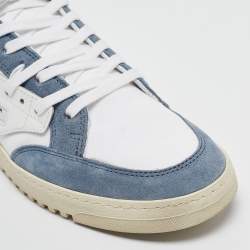 Off-White White/Blue Canvas and Suede 5.0 Sneakers Size 45