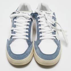 Off-White White/Blue Canvas and Suede 5.0 Sneakers Size 45