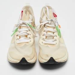 Pre Owned Off-White x Nike White Mesh Zoom Fly Sneakers Size 42