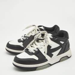 Off-White Black/White Leather Out of Office Low Top Sneakers Size 39