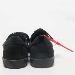 Off-White Black Suede Vulcanized Lace Up Sneakers Size 46