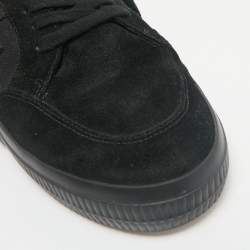 Off-White Black Suede Vulcanized Lace Up Sneakers Size 46