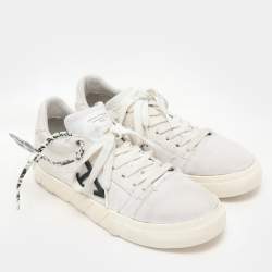 Off-White White Canvas Vulcanized Low Top Sneakers Size 41