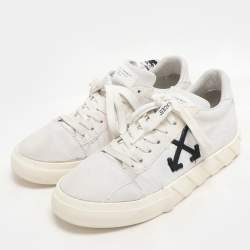 Off-White White Canvas Vulcanized Low Top Sneakers Size 41
