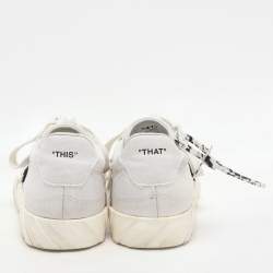 Off-White White Canvas Vulcanized Low Top Sneakers Size 41