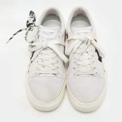 Off-White White Canvas Vulcanized Low Top Sneakers Size 41