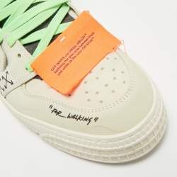 Off-White Cream Nubuck Leather Off-Court 3.0 High Top Sneakers Size 45