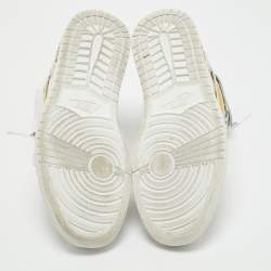 Nike x Off-White Leather and Fabric Jordan 1 Retro High Top Sneakers Size 42.5 