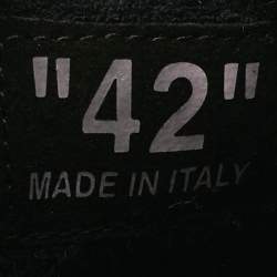 Pre Owned Off-White Black/White Canvas and Suede 5.0 Sneakers Size 42