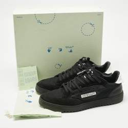 Pre Owned Off-White Black/White Canvas and Suede 5.0 Sneakers Size 42