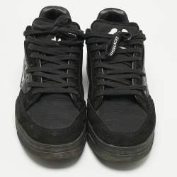 Pre Owned Off-White Black/White Canvas and Suede 5.0 Sneakers Size 42