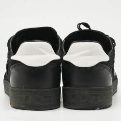 Pre Owned Off-White Black/White Canvas and Suede 5.0 Sneakers Size 42