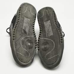 Pre Owned Off-White Black/White Canvas and Suede 5.0 Sneakers Size 42