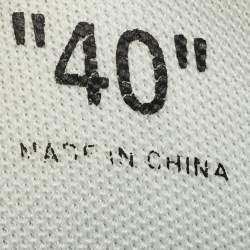 Pre Owned Off-White White Leather Out of Office Low Top Sneakers Size 40