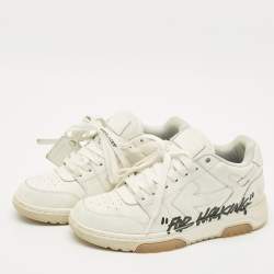 Pre Owned Off-White White Leather Out of Office Low Top Sneakers Size 40