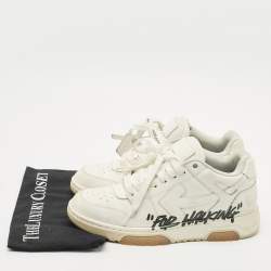 Pre Owned Off-White White Leather Out of Office Low Top Sneakers Size 40