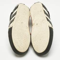 Pre Owned Off-White Black Canvas and Suede Vulcanized Low Top Sneakers Size 44