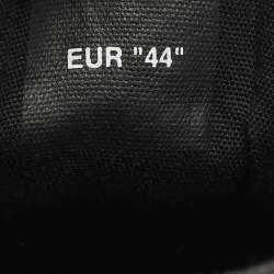 Pre Owned Off-White Black Canvas and Suede Vulcanized Low Top Sneakers Size 44