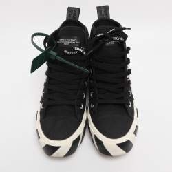 Pre Owned Off White Black Canvas High Top Arrow Sneakers Size 40