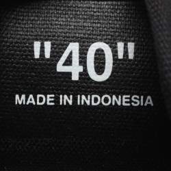 Pre Owned Off White Black Canvas High Top Arrow Sneakers Size 40