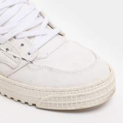 Pre Owned Off-White White Canvas Off Court 3.0 High Top Sneakers Size 39